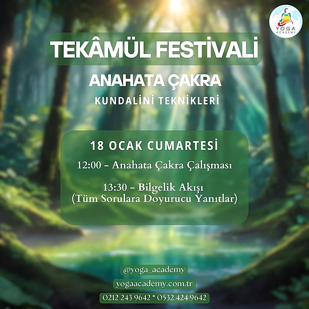 18 Ocak Tekâmül Festivali - Anahata Çakra Çalışması