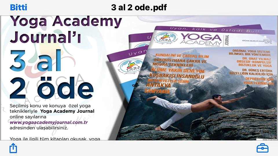 YOGA ACADEMY JOURNAL 15.SAYI ÇIKTI!